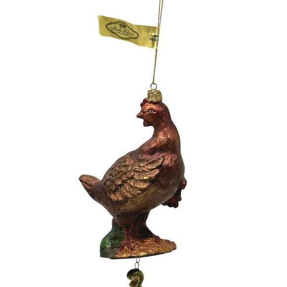 Mark Roberts Three French Hens Ornament 12 Days of Christmas Glittered Bird - Picture 2 of 16